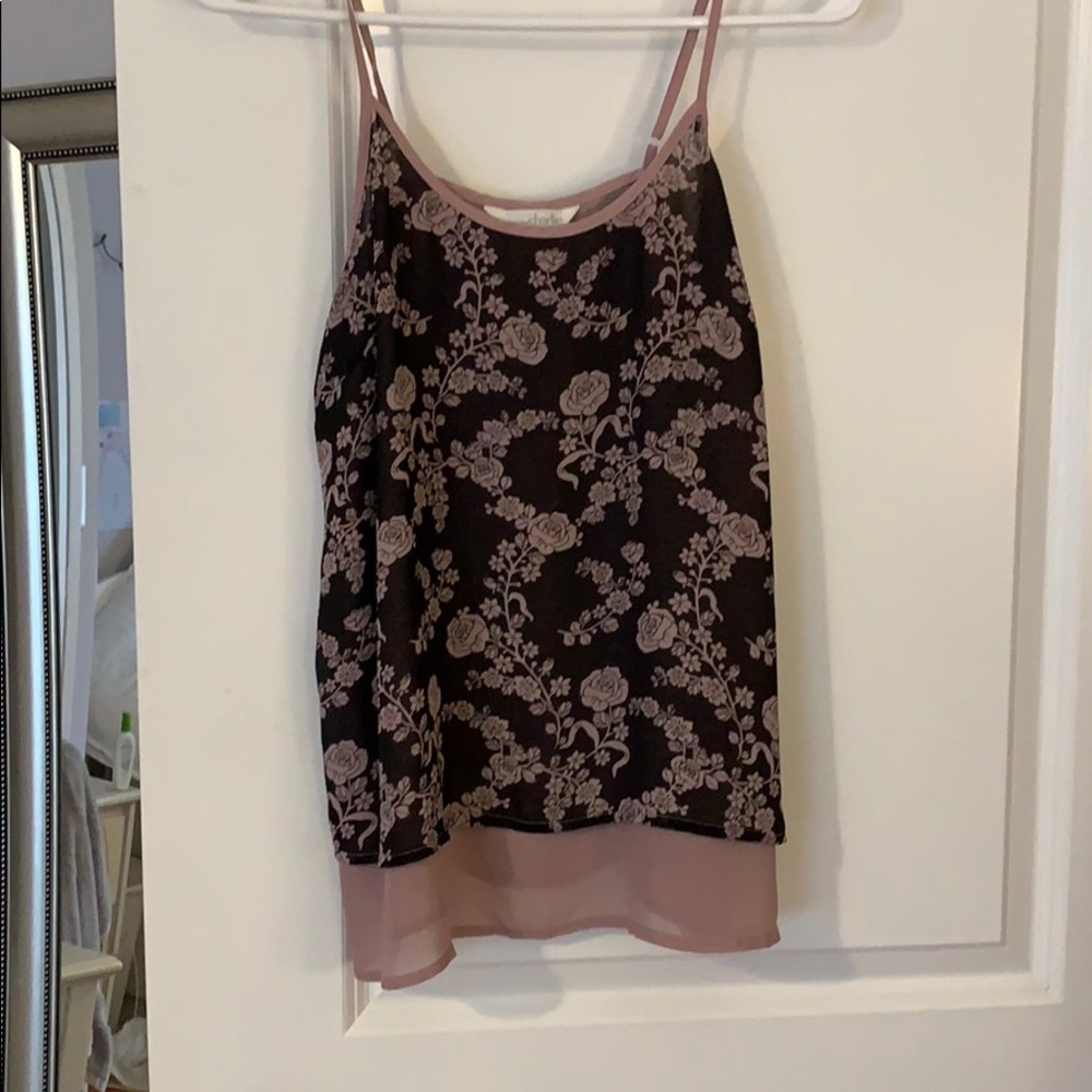 Charming Charlie floral tank top